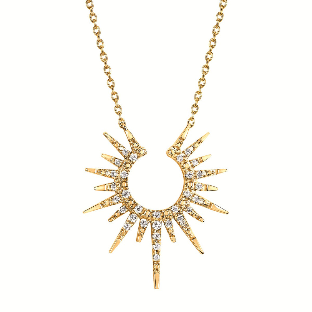 10K Gold Diamond Sunshine Necklace