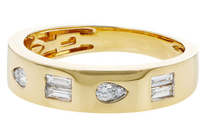 14K Gold Multi-Shape Diamond Ring