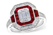 Load image into Gallery viewer, 14K Gold Art Deco Style Ruby and Diamond Ring
