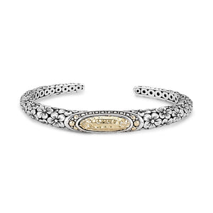Sterling Silver and 18K Gold Bangle