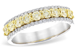14K Gold Yellow and White Natural Diamond Ring