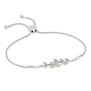Sterling Silver Diamond Branch Bracelet