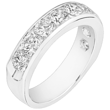 Load image into Gallery viewer, 14K White Gold Channel Set Diamond Wedding Band
