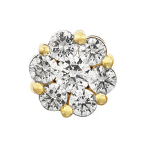 Load image into Gallery viewer, 10K Yellow Gold Diamond Cluster Earrings

