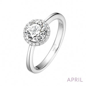 April Sterling Silver Ring