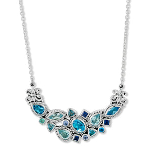 Sterling Silver Serendipity Blue Multi Gemstone Necklace
