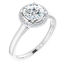 Load image into Gallery viewer, 14K Gold Round Halo Diamond Engagement Ring
