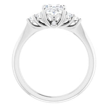 Load image into Gallery viewer, 14K Gold Oval-Center Diamond Engagement Ring
