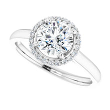 Load image into Gallery viewer, 14K Gold Round Halo Diamond Engagement Ring