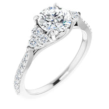 Load image into Gallery viewer, 14K Gold Round French-Set Diamond Engagement Ring