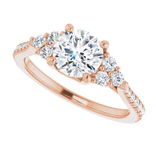 Load image into Gallery viewer, 14K Gold Round French-Set Diamond Engagement Ring