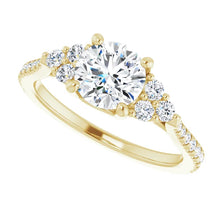 Load image into Gallery viewer, 14K Gold Round French-Set Diamond Engagement Ring