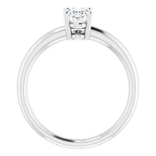 Load image into Gallery viewer, 14K Gold Oval Solitaire Diamond Engagement Ring