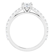 Load image into Gallery viewer, 14K Gold Oval-Center Diamond Engagement Ring
