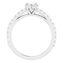 Load image into Gallery viewer, 14K Gold Oval-Center Diamond Engagement Ring