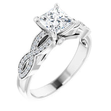 Load image into Gallery viewer, 14K Gold Princess-Cut Diamond Engagement Ring
