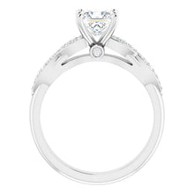 Load image into Gallery viewer, 14K Gold Princess-Cut Diamond Engagement Ring