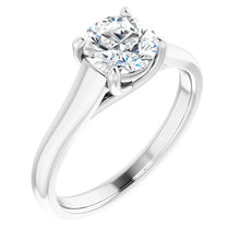 Load image into Gallery viewer, 14K Gold Round Solitaire Diamond Engagement Ring