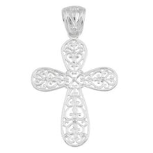 Load image into Gallery viewer, Southern Gates Sterling Silver Small Filigree Cross Pendant
