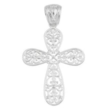 Load image into Gallery viewer, Southern Gates Sterling Silver Small Filigree Cross Pendant