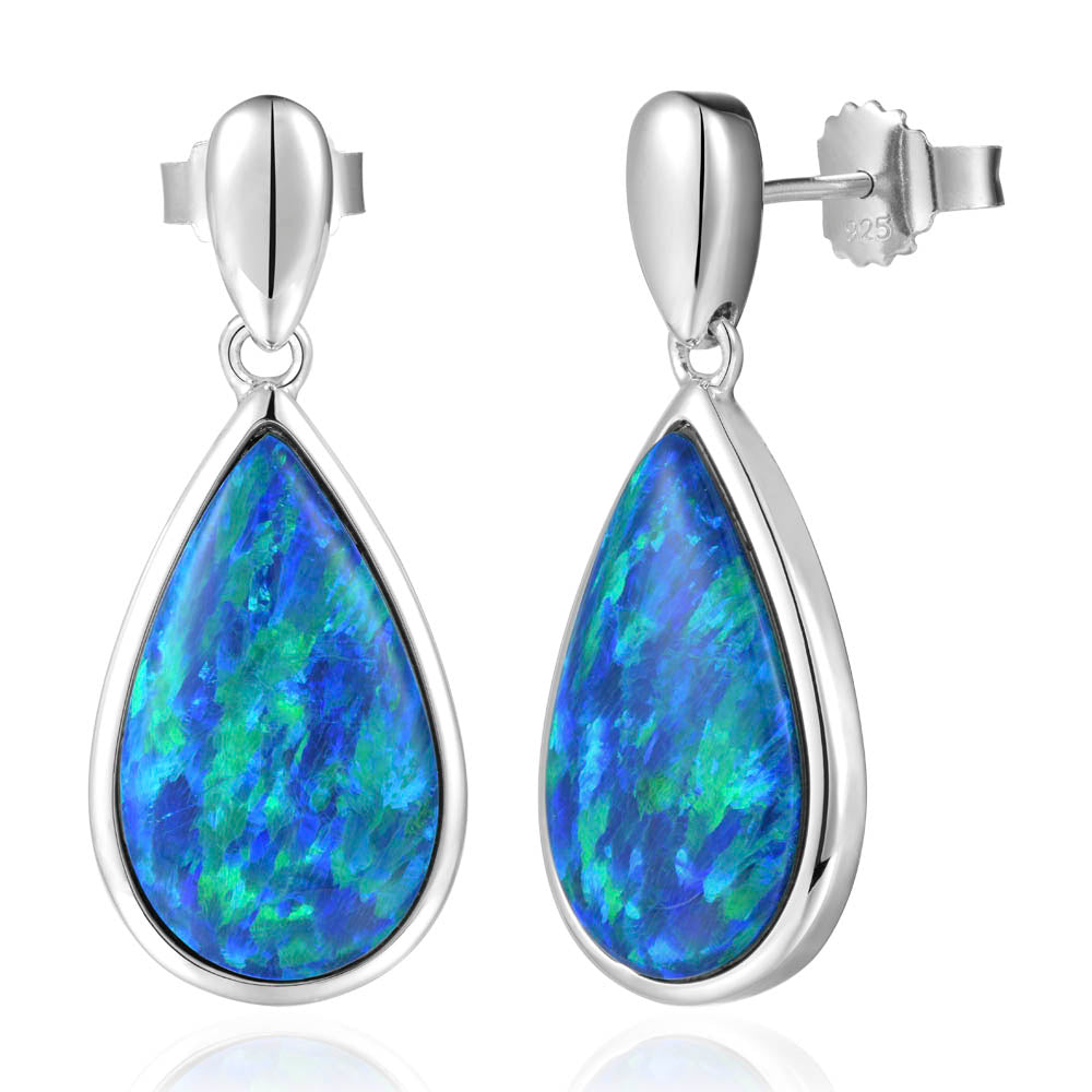 Sterling Silver Opalite Post Earrings