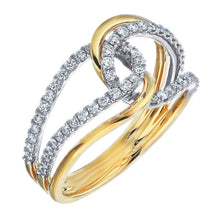 Load image into Gallery viewer, 14K Two-Tone Gold Interlocking Diamond Ring
