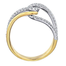 Load image into Gallery viewer, 14K Two-Tone Gold Interlocking Diamond Ring
