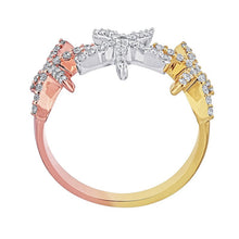 Load image into Gallery viewer, 14K Tri-Tone Gold Starfish Diamond Ring
