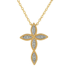 Load image into Gallery viewer, 10K Gold Diamond Cross Pendant
