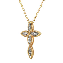 Load image into Gallery viewer, 10K Gold Diamond Cross Pendant
