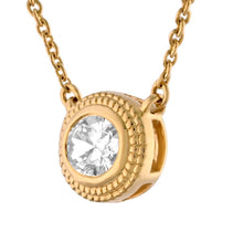 Load image into Gallery viewer, 14K Gold Oval Diamond Pendant
