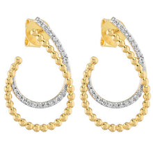 Load image into Gallery viewer, 14K Gold and Diamond Earrings
