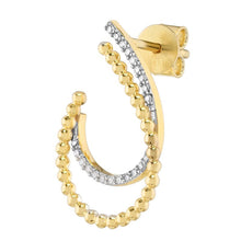 Load image into Gallery viewer, 14K Gold and Diamond Earrings
