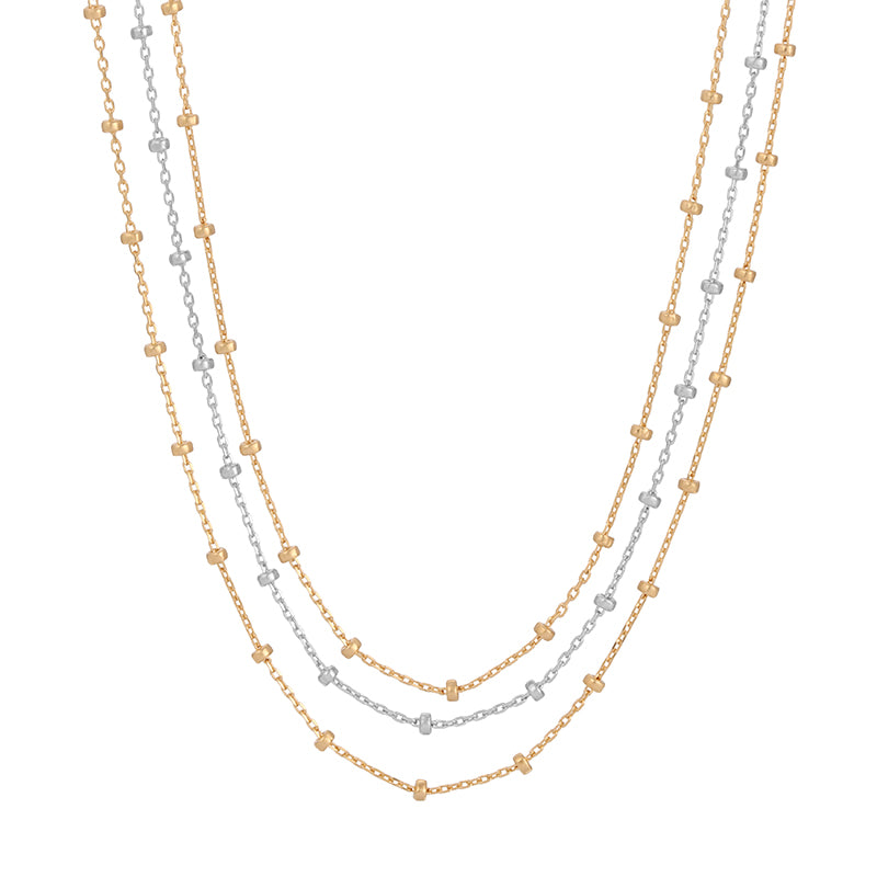 Two - Tone Station Necklace