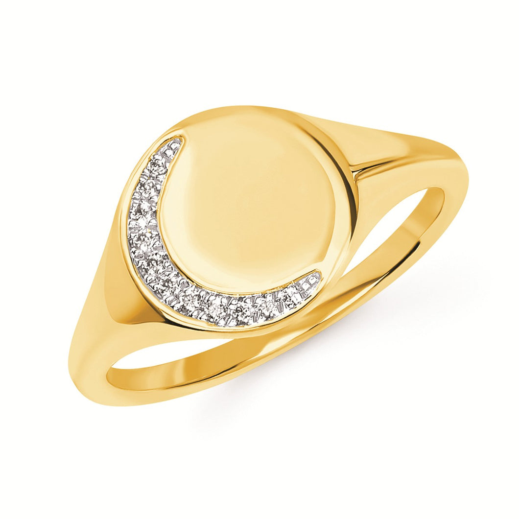 14K Yellow Gold Diamond Ring