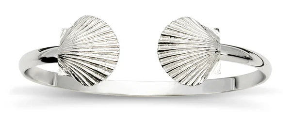 Sterling Silver Seashell Bangle