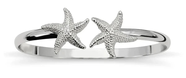 Sterling Silver Starfish Bangle