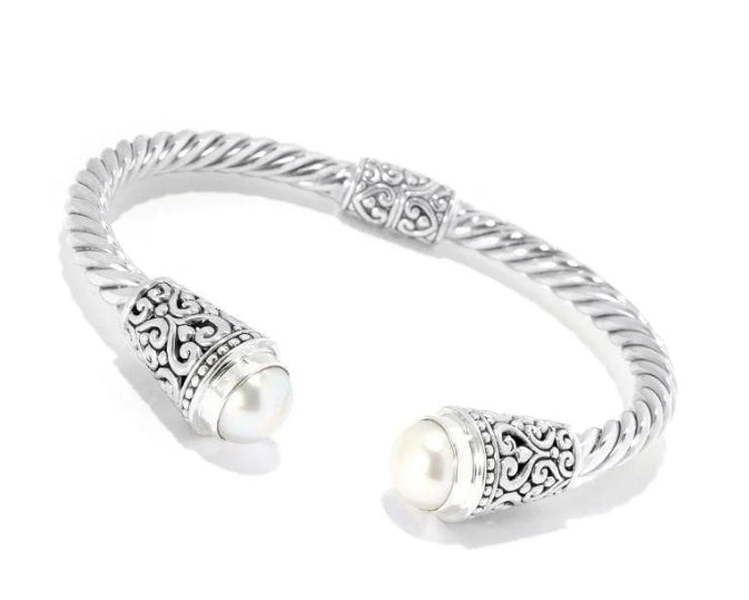 Sterling Silver Freshwater Pearl Bangle