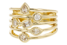Load image into Gallery viewer, 14K Yellow Gold Diamond Bezel Ring
