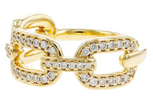 Load image into Gallery viewer, 14K Yellow Gold Diamond Link Ring
