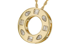 Load image into Gallery viewer, 14K Gold Circle Multi-Shaped Diamond Pendant
