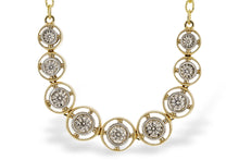 Load image into Gallery viewer, 14K Two-Tone Gold Diamond Bezel Set Necklace
