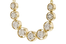 Load image into Gallery viewer, 14K Two-Tone Gold Diamond Bezel Set Necklace
