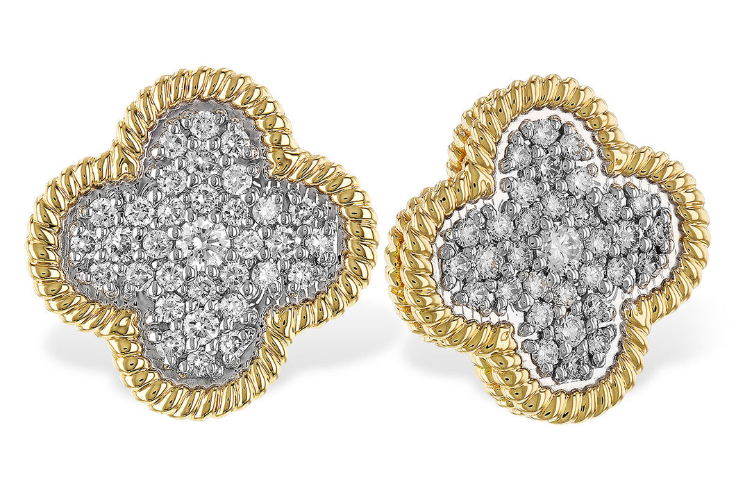 14K Yellow Gold Diamond Earrings