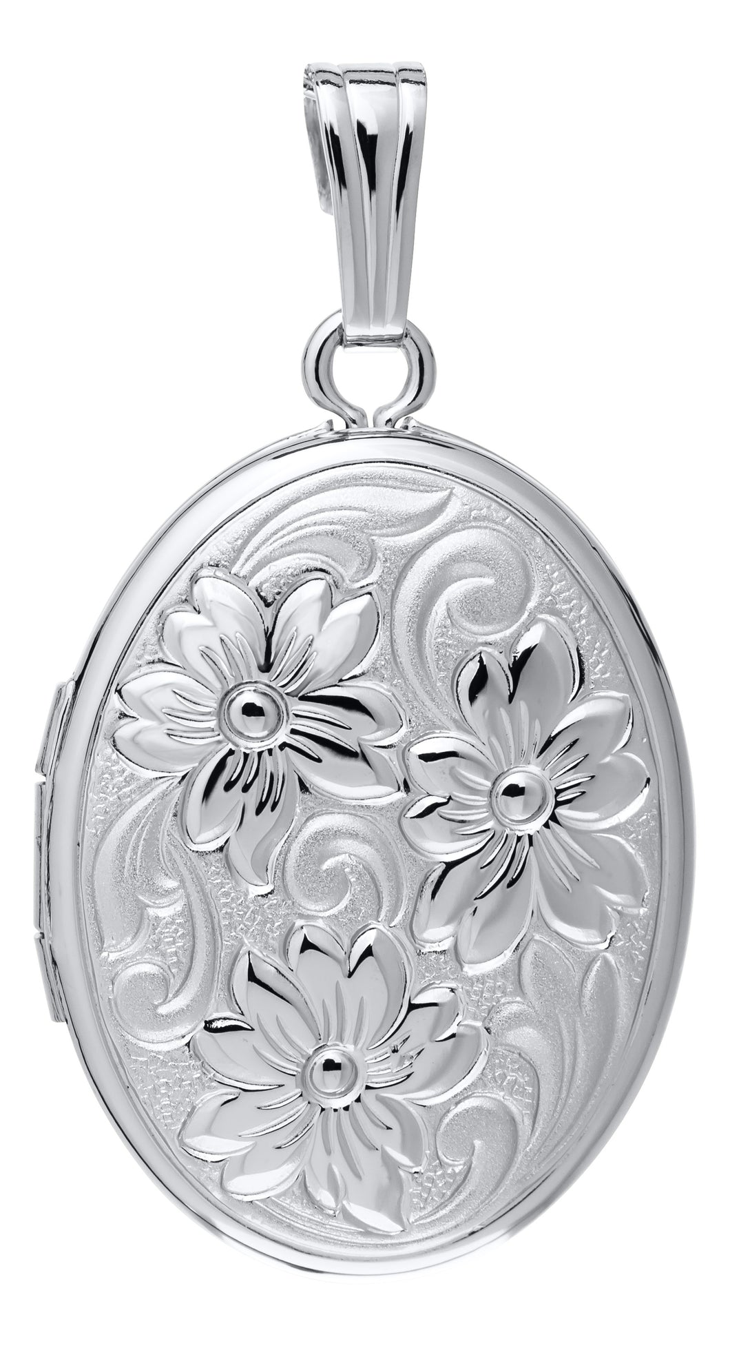 Sterling Silver Oval Locket Pendant