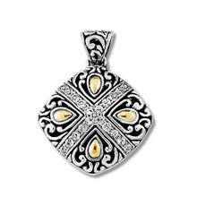 Load image into Gallery viewer, Sterling Silver and 18K Gold White Topaz Pendant
