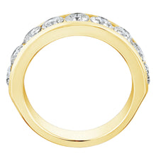 Load image into Gallery viewer, 14K Yellow Gold Channel Set Diamond Wedding Band
