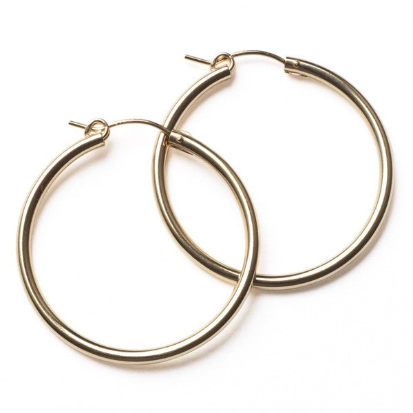 Gold-Filled Round Hoop Earrings