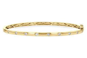 14K Gold Diamond Bangle