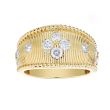 Load image into Gallery viewer, 14K Yellow Gold Wide Shank Diamond Fashion Ring
